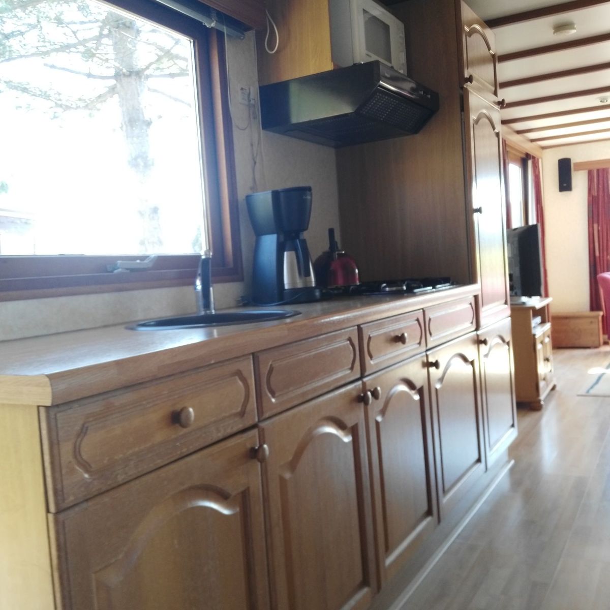 Houten chaletstacaravan 4 personen