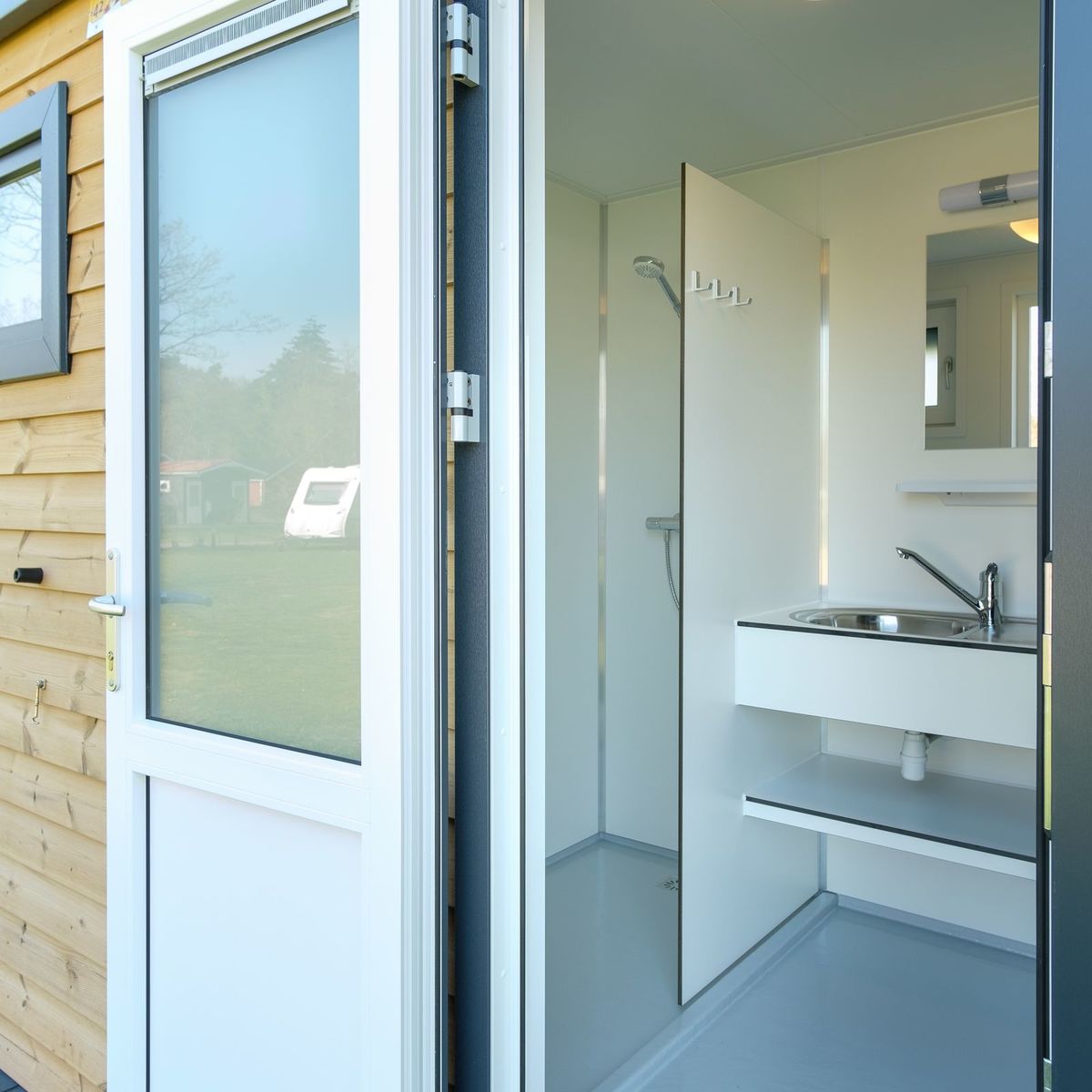 Pitch with private bathroom