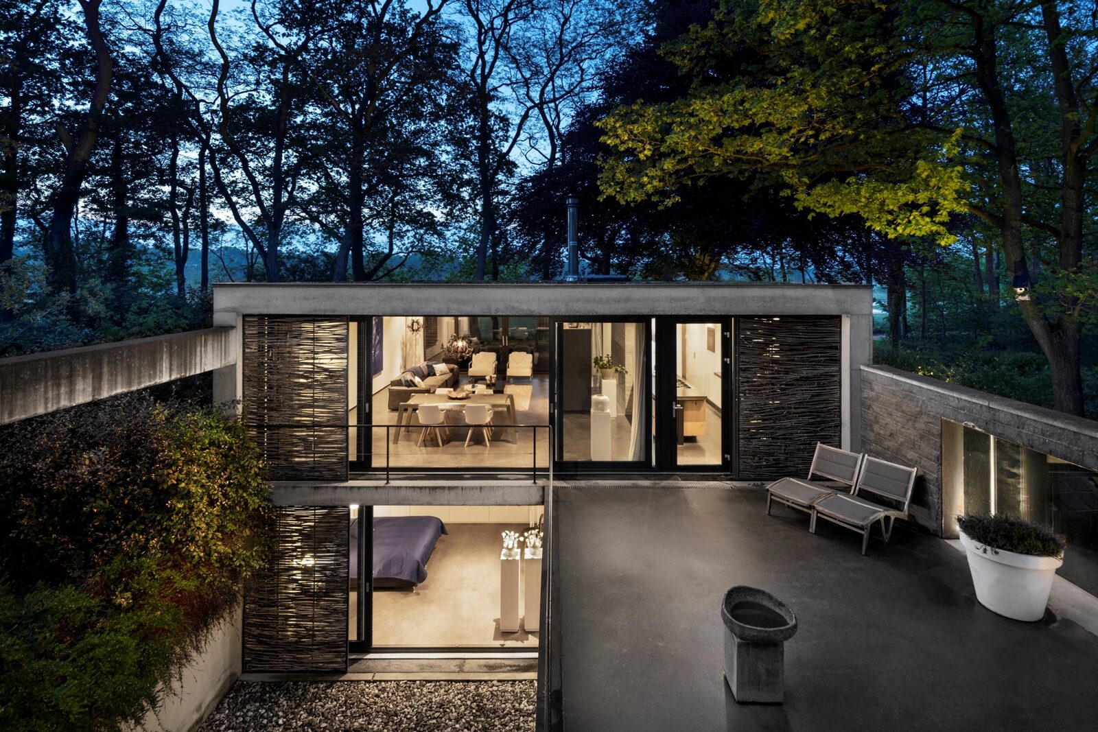 Betonnen Boshuis - luxe vakantiehuis in Brabant