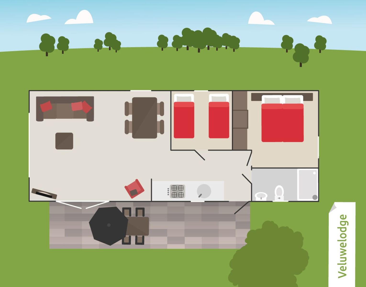 4-persoons Veluwelodge