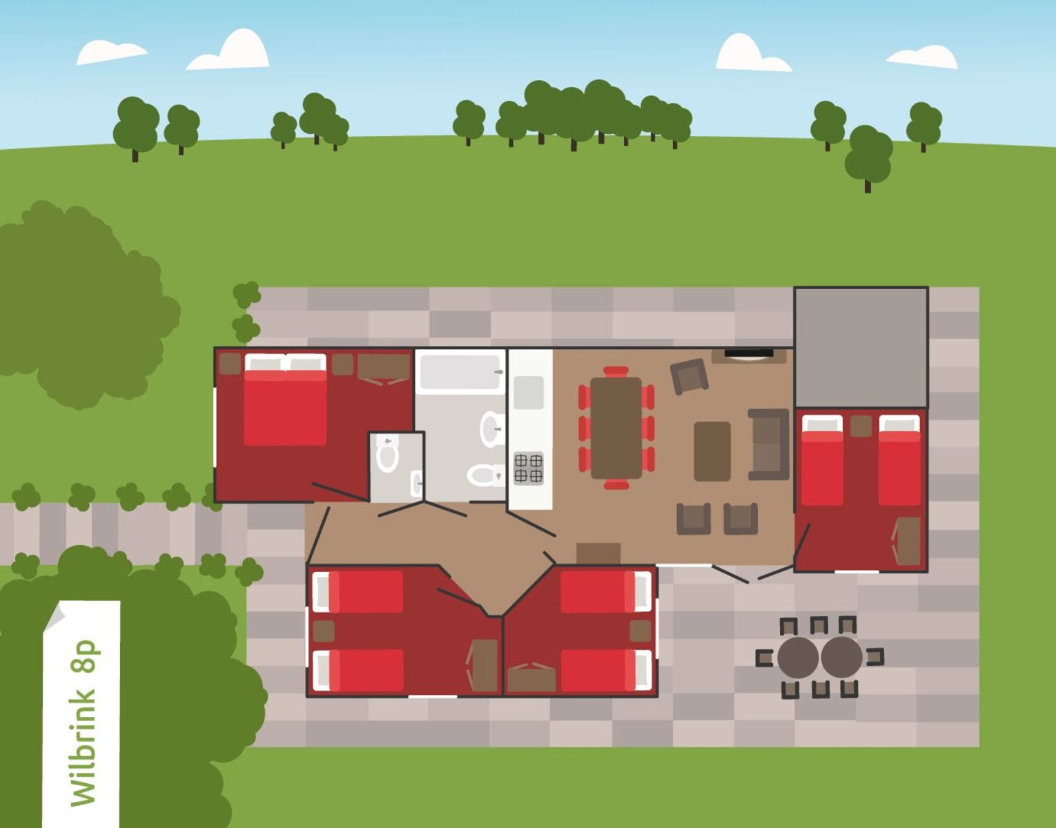 6- tot 8-persoons bungalow Wilbrink