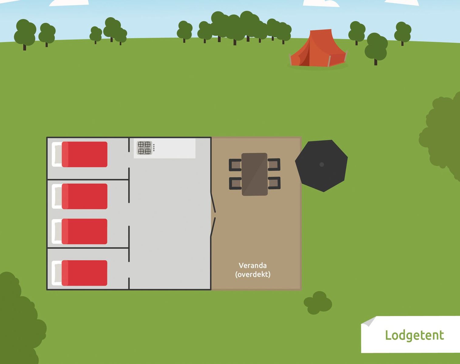 4-persoons Lodgetent