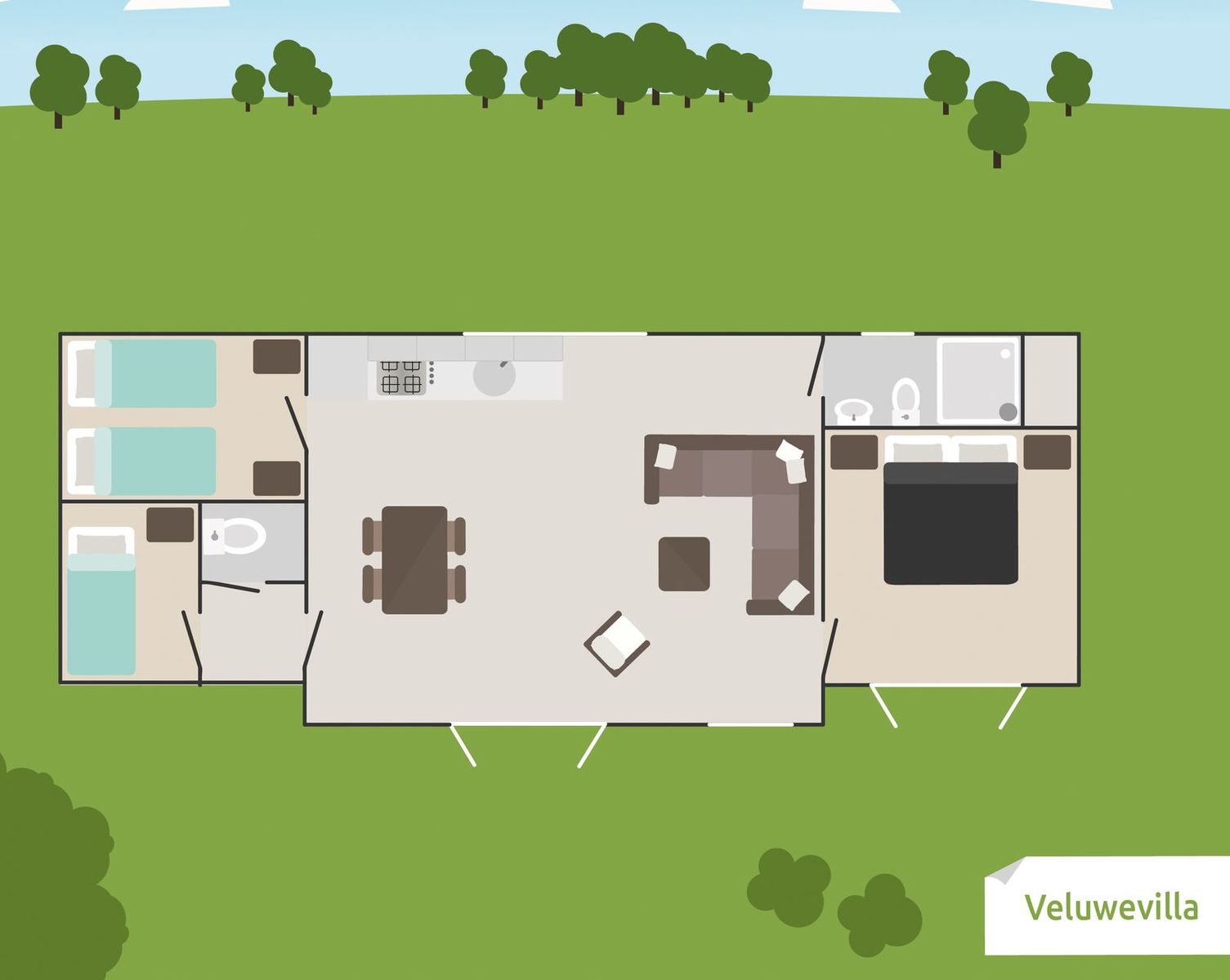 6-persoons Veluwe Villa met sauna