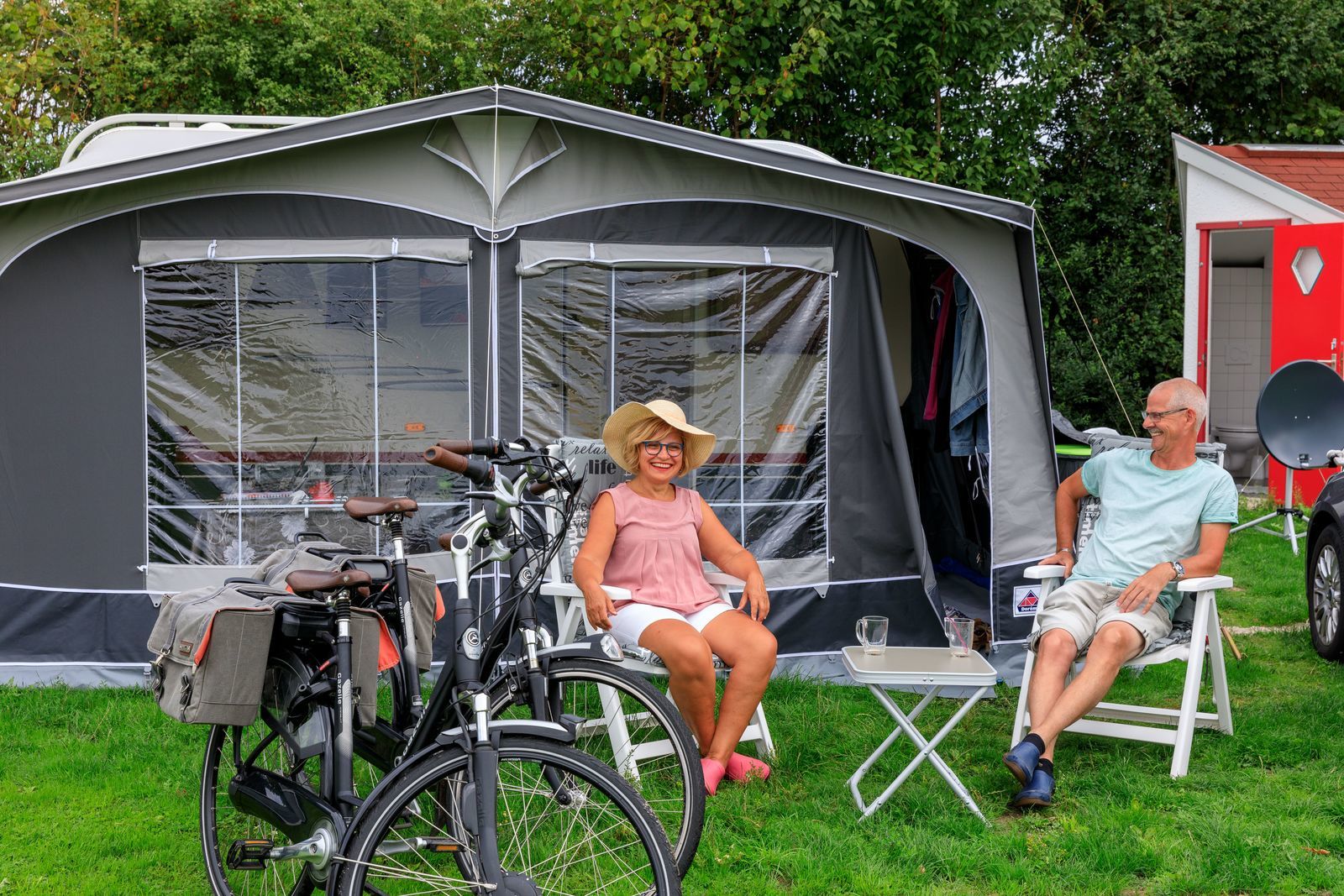 Komfortplatz mit eigenem Badezimmer.