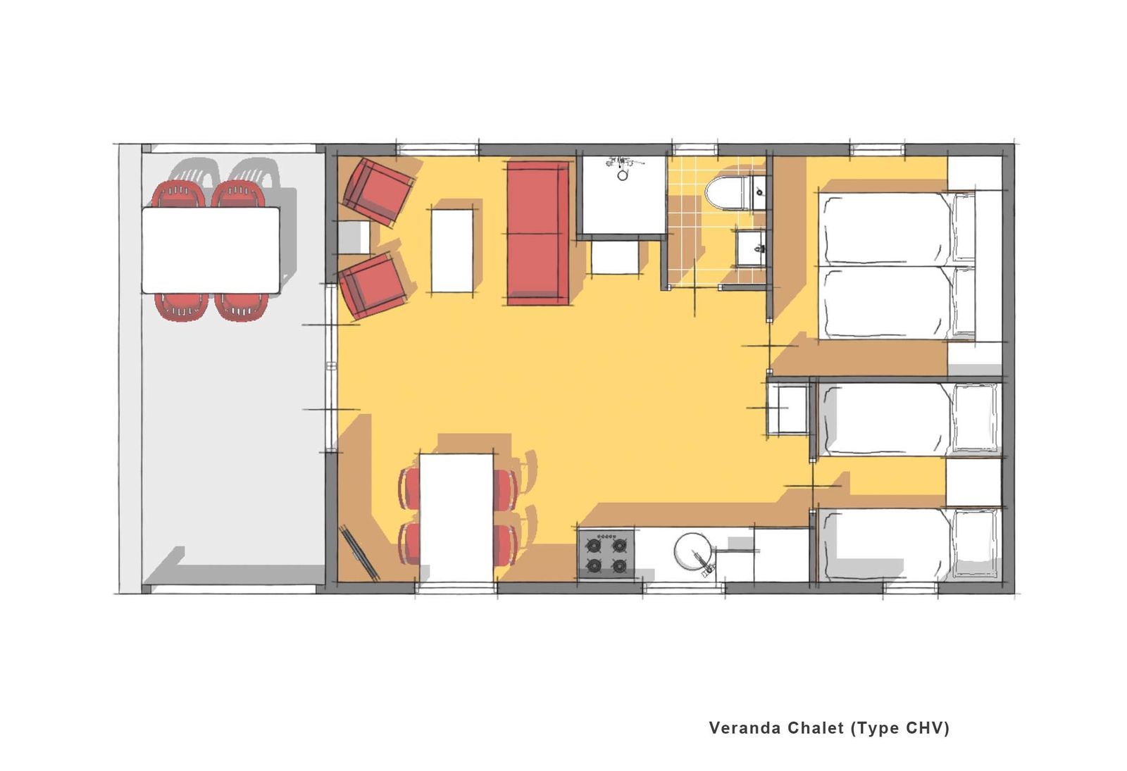 4-Persoons Chalet met Veranda (CHV)