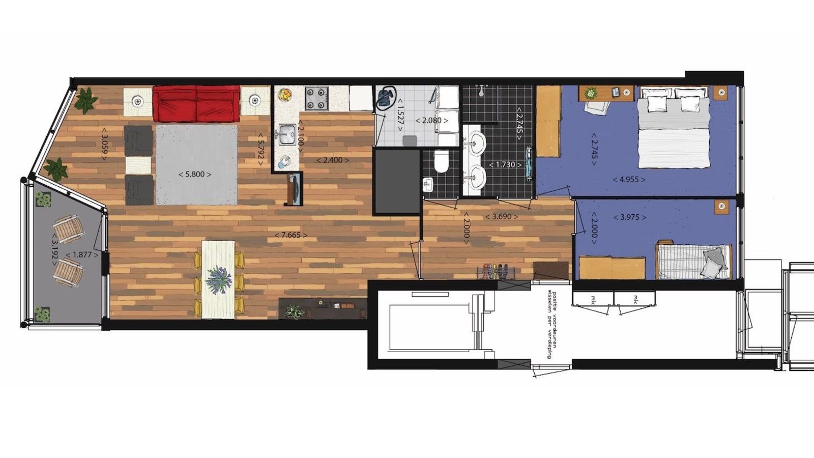 3-Zimmer Ecke Apartement